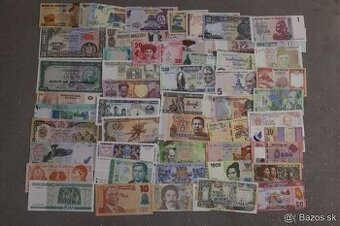 Unc bankovky 50 kusov/50 krajín