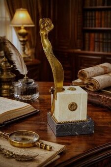 Nôž na dopisy so stojanom - Art Nouveau