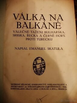 Stará kniha  Valka na Balkáne Škatuľa Praha 1913