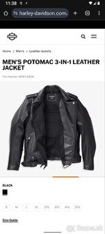 Harley Davidson originál kožený krivák 3 v 1