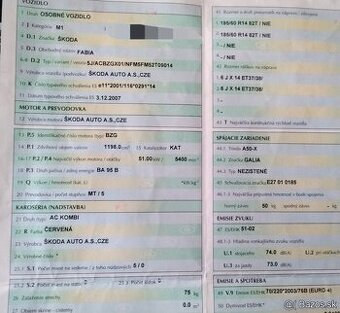 Predám MOTOR BZG Škoda Fabia 1.2 HTP 2008 PREVODOVKA, DVERE