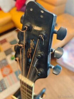 Predám akustickú gitaru Stagg SW203BK – čierna, dreadnought