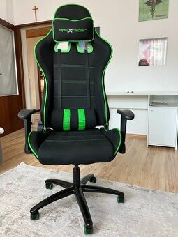 Na predaj: Herná stolička Apex Racer – čierno-zelená