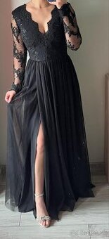 Čierne spoločenské šaty XS S L