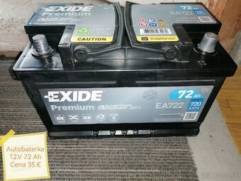 Autobaterka 12.V 72Ah Cena 35.€uro...