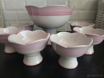 Keramický set - misa + 6 misiek