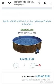 bazen Azuro Wood aj s pieskovou filtraciou - 1