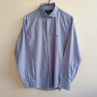 Polo Ralph Lauren modrá košeľa s dlhým rukávom s kvetmi S