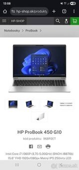 HP ProBook 450 G10, Intel® Core™ i7