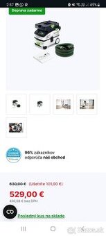 Predám set FESTOOL PONORNA PILA VYSAVAC