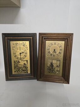 Nástenné drevene hodiny 2x + kríž