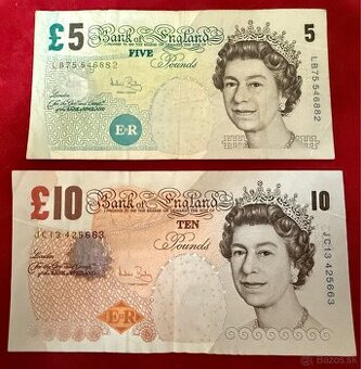 Staré bankovky Alžbeta II. rôzne krajiny UNC- top stavy