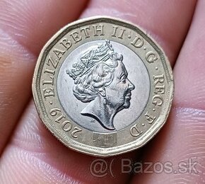 Anglická minca one pound
