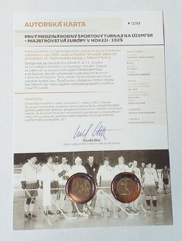 Autorská karta 100.výročie Majstrovstvá Európy v hokeji