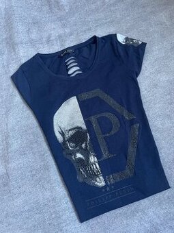 Philipp Plein dámske tričko – modré, veľkosť M