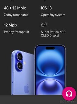 Predám nový Iphone 16, 128