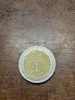 2 eurová minca Liberte egalite 2002