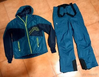 Zimná bunda a oteplovačky veľkosť 158/164
