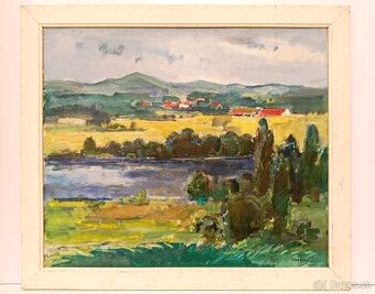 Obraz Jana Lieblová, Záhorie, olej 63x73 - 1
