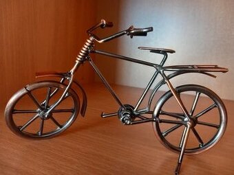 Starý kovový bicykel, dekorácia 18,5x10x8 cm
