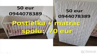 Detská postielka + matrac - cisto nové