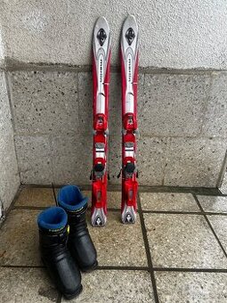 Detske lyze s lyziarkami 90