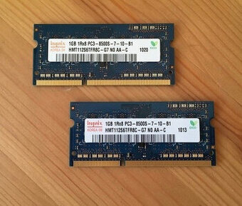 Hynix 2x1GB DDR3 SO-DIMM 8500s (1066MHz)