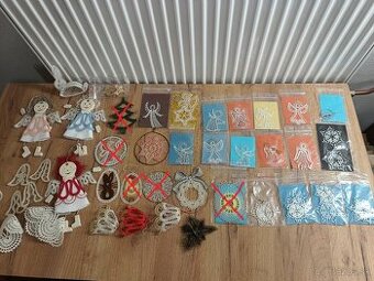 Paličkovaná čipka ozdoby, anjeli, vločky atď.