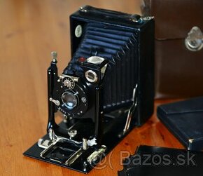 Krásný starý desk. fotoaparát s pouzdrem (cca 1920)