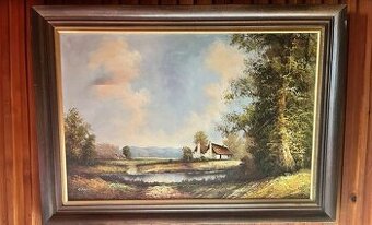 Velky malovany podpisany obraz