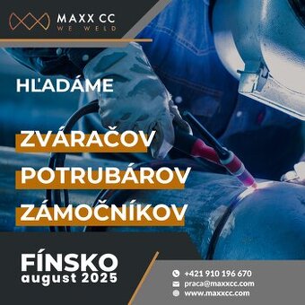 Zvárači, potrubári, zámočníci FÍNSKO