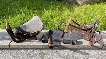 Tandemové sedačky + stupačky na predvojnové motocykle