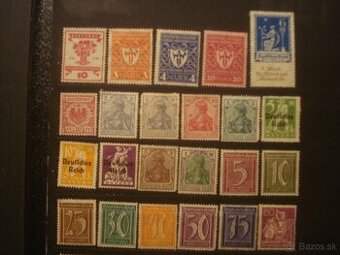 102 rôznych čistých známok Deutsches Reich