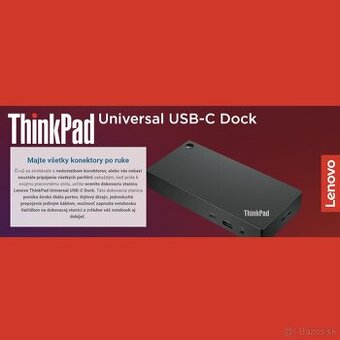 ThinkPad Universal USB-C Dock, 6m záruka