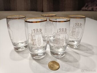 Sada pozlátených pohárov 5ks