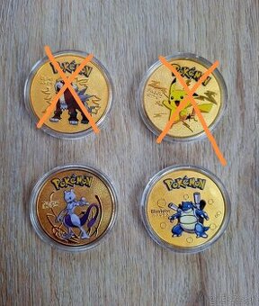 Zlaté pokémon mince