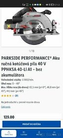 PARKSIDE PERFORMANCE® kotúčová píla  PPHKSA 40-Li A1

