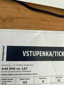 Lístek na MS v Ostravě SVK vs. LAT