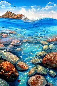 Obraz "Na pobreží oceánu", 60x90 cm