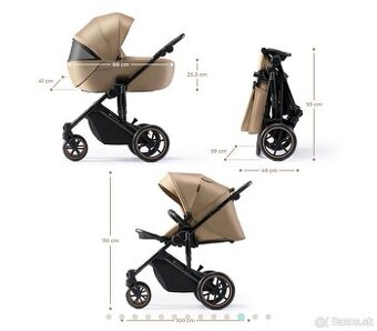 KINDERKRAFT Kočík kombinovaný 2v1 Prime 2 Beige