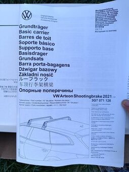 VW Arteon Shootingbrake 2021 nosič original