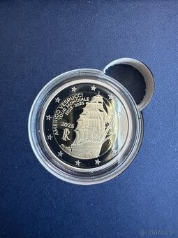 Taliansko 2025 2 euro Proof Vespucci