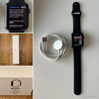 Apple watch 3 42mm (baterka 90%) + kábel, krabica