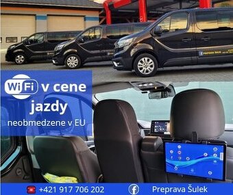 Prenájom 9 miestnych vozidiel (minibusov/dodávok)