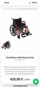 Invalidny vozik Heavy Duty