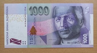 Bankovky SR - 1000 Sk 2007 séria W (UNC)
