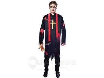 Pánsky kostým na Halloween Zombie farár