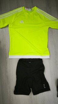 Originál tričko Adidas v 164 a cyklistické nohavice Decathl