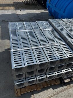 Betónové odvodňovacie žľaby s roštom – nové - 1