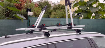 Strešný nosič AMIO +  2 x nosič na bicykel JUZA